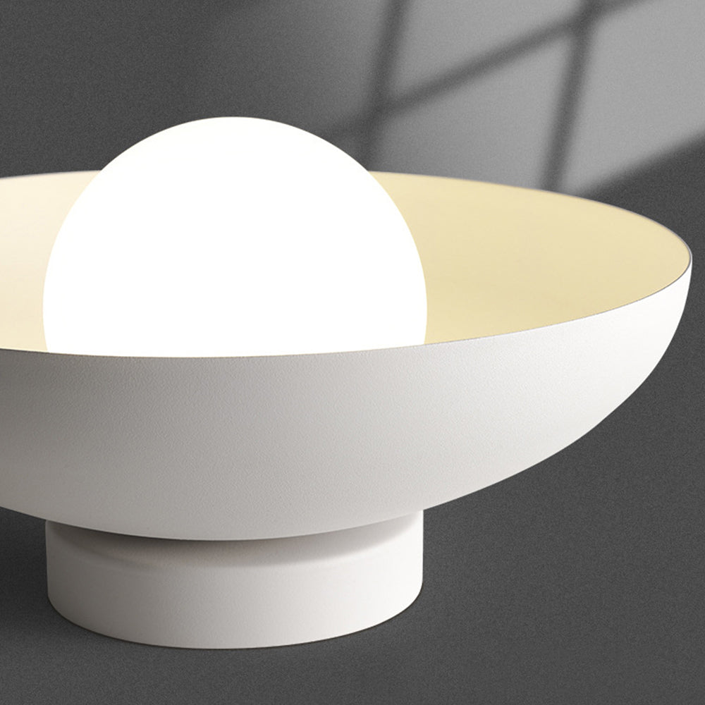 Minimalist White Metal Round Ceiling Light