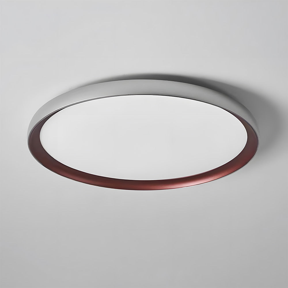 Minimalist Round Brown LED Bedroom Ceiling Lamp