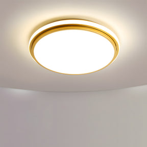 Minimalist Circular White Metal LED Bedroom Ceiling Light