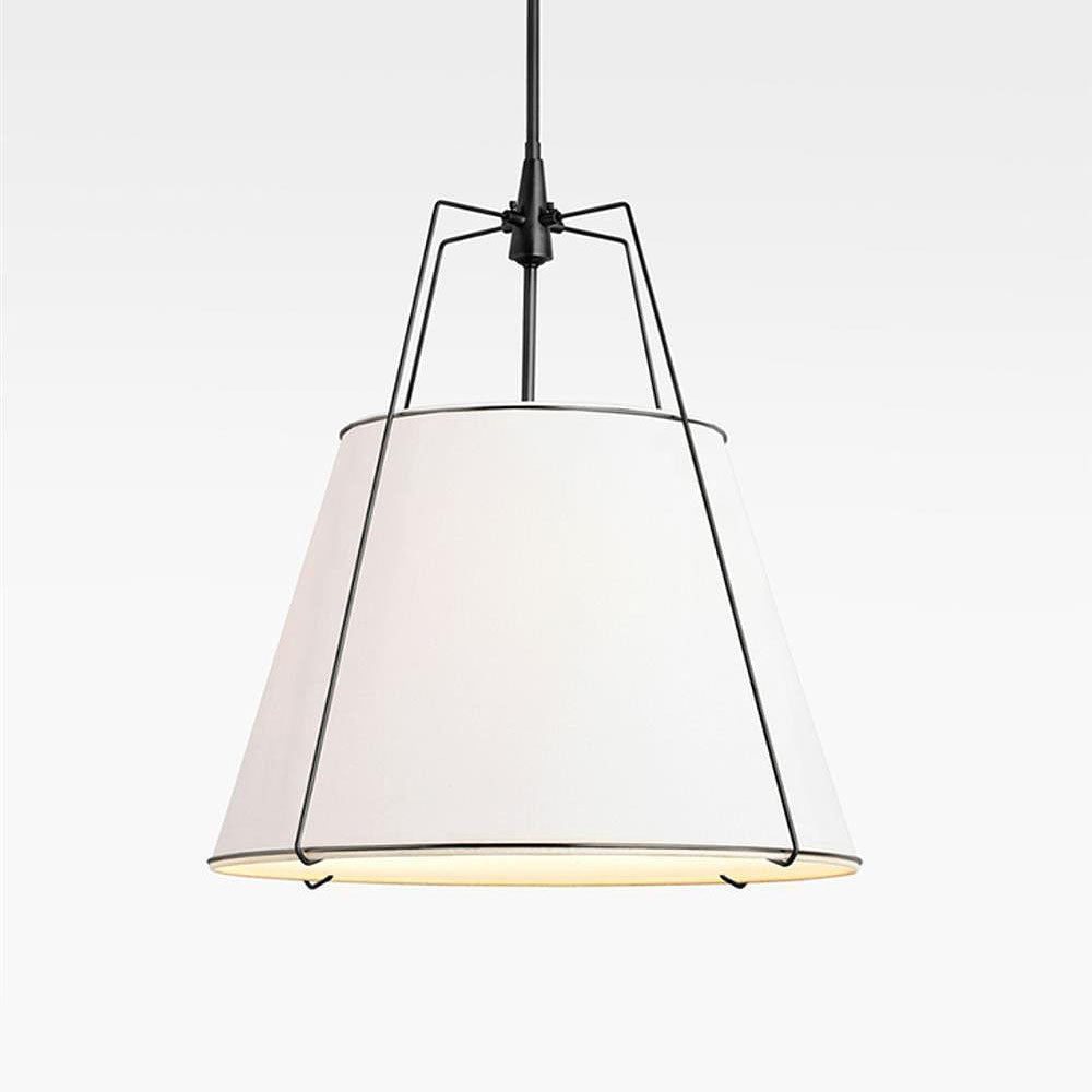 Modern Fabric Conical White Hanging Light