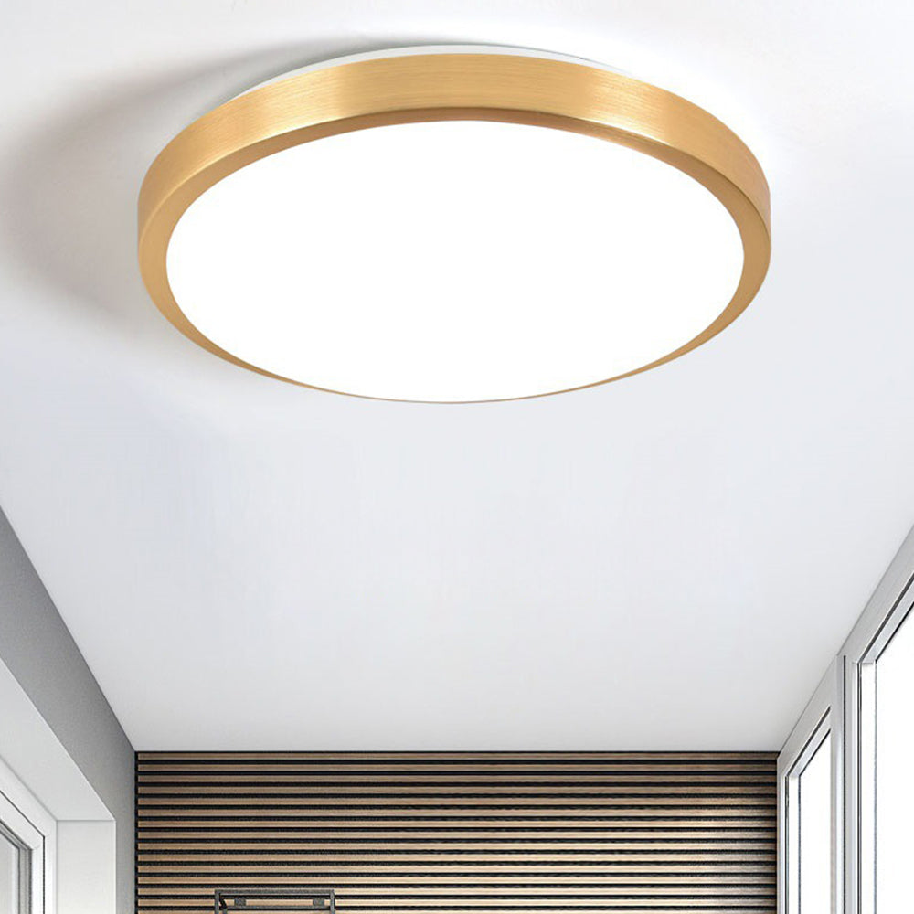 Gold Vintage Round Flush Mount Ceiling Light