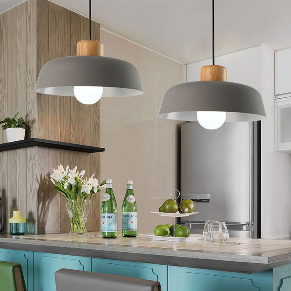 Nordic Small Stained Aluminium Pendant Lamp