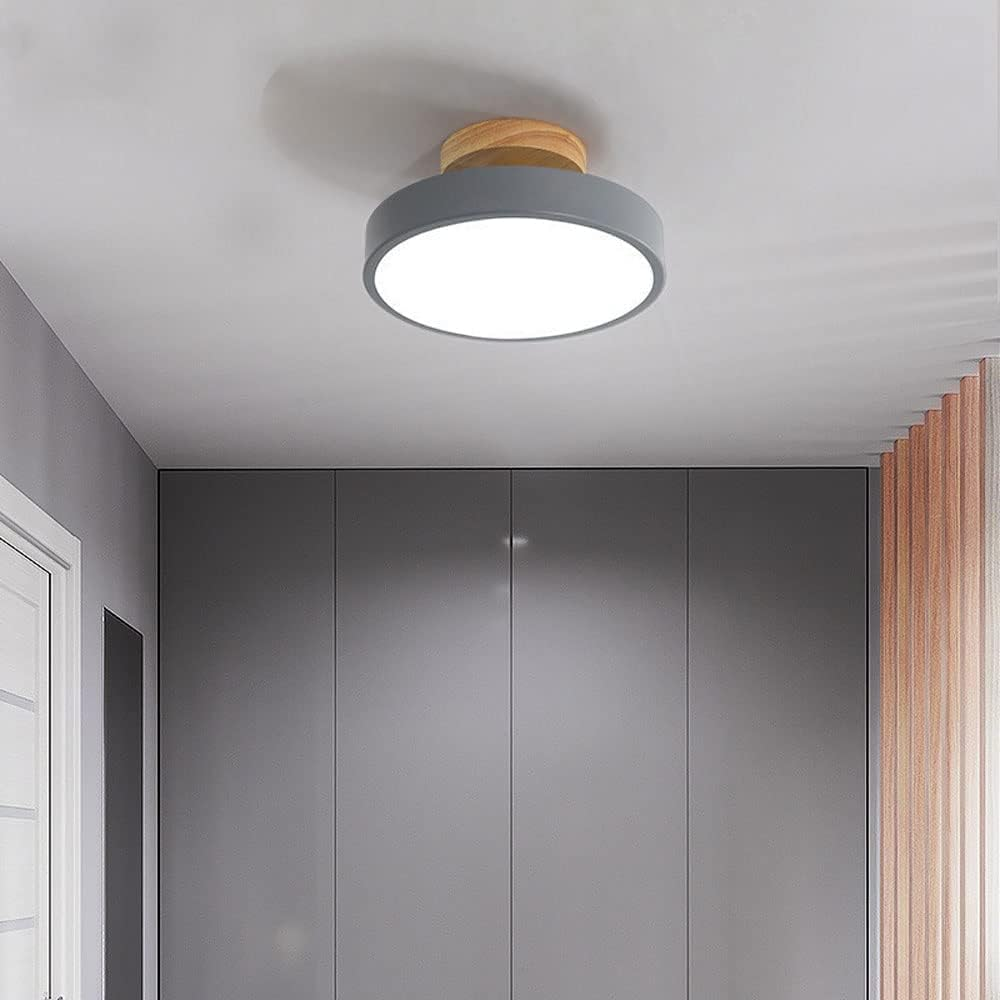 Simple Wooden Finish LED Ceiling Lights