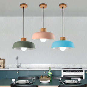 Nordic Small Stained Aluminium Pendant Lamp