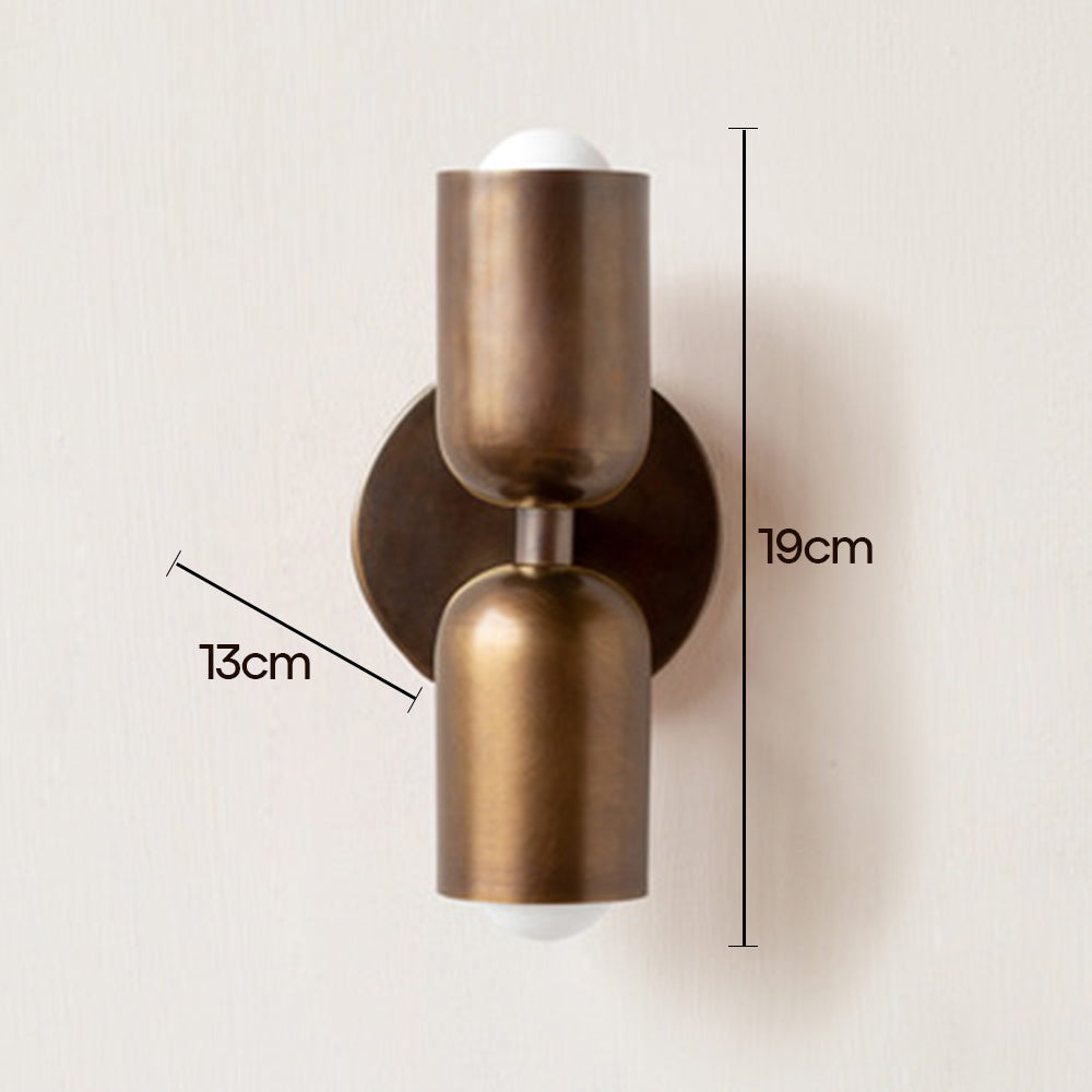 Modern Fancy Double Heads Copper Wall Sconce