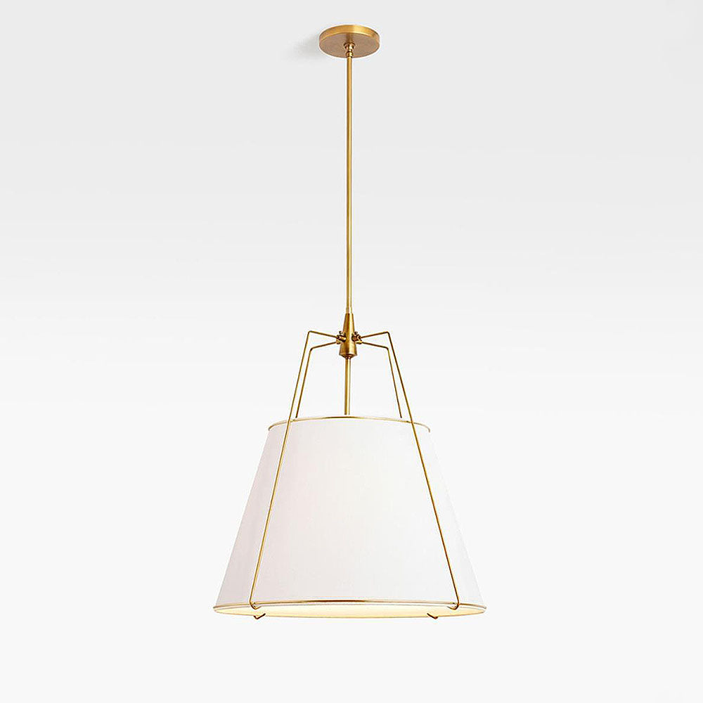 Modern Fabric Conical White Hanging Light