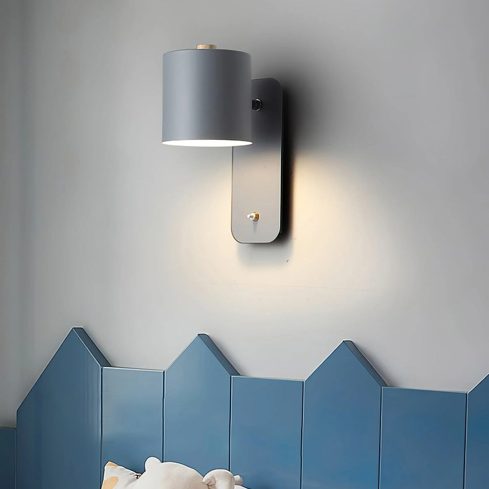 Nordic Rotatable Cylinder Iron Wall Light For Bedroom