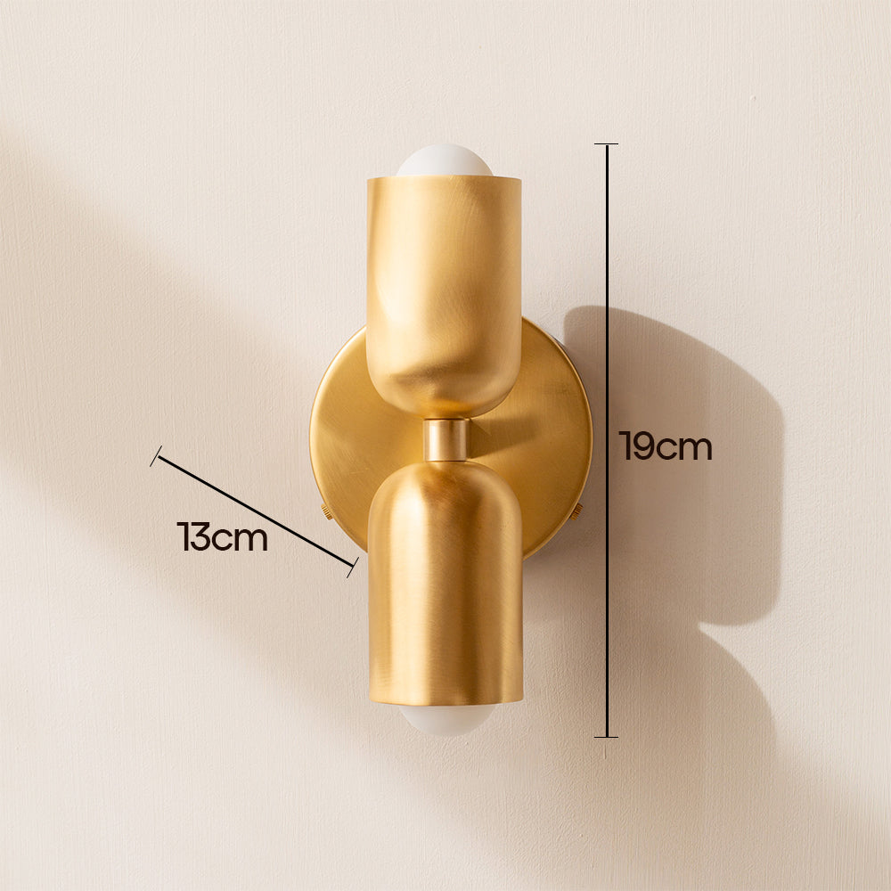 Modern Fancy Double Heads Copper Wall Sconce