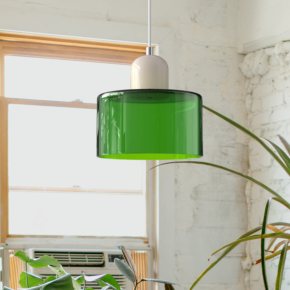 Modern Bauhaus Fresh Glass Pendant Light For Kitchen Island