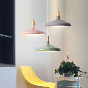 Contemporary Conical Colorful Metal Pendant Lamp