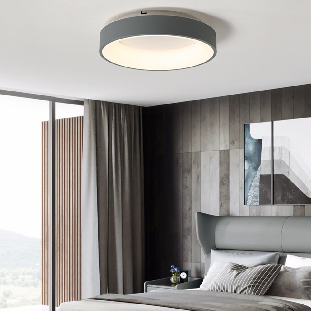 Scandinavian Grey Round LED Ceiling Light