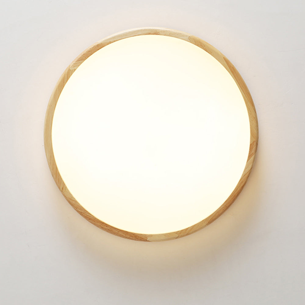 Vintage Wood Round LED Ceiling Light