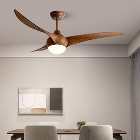 Simple Flush Ceiling Fan With LED Light And Remote