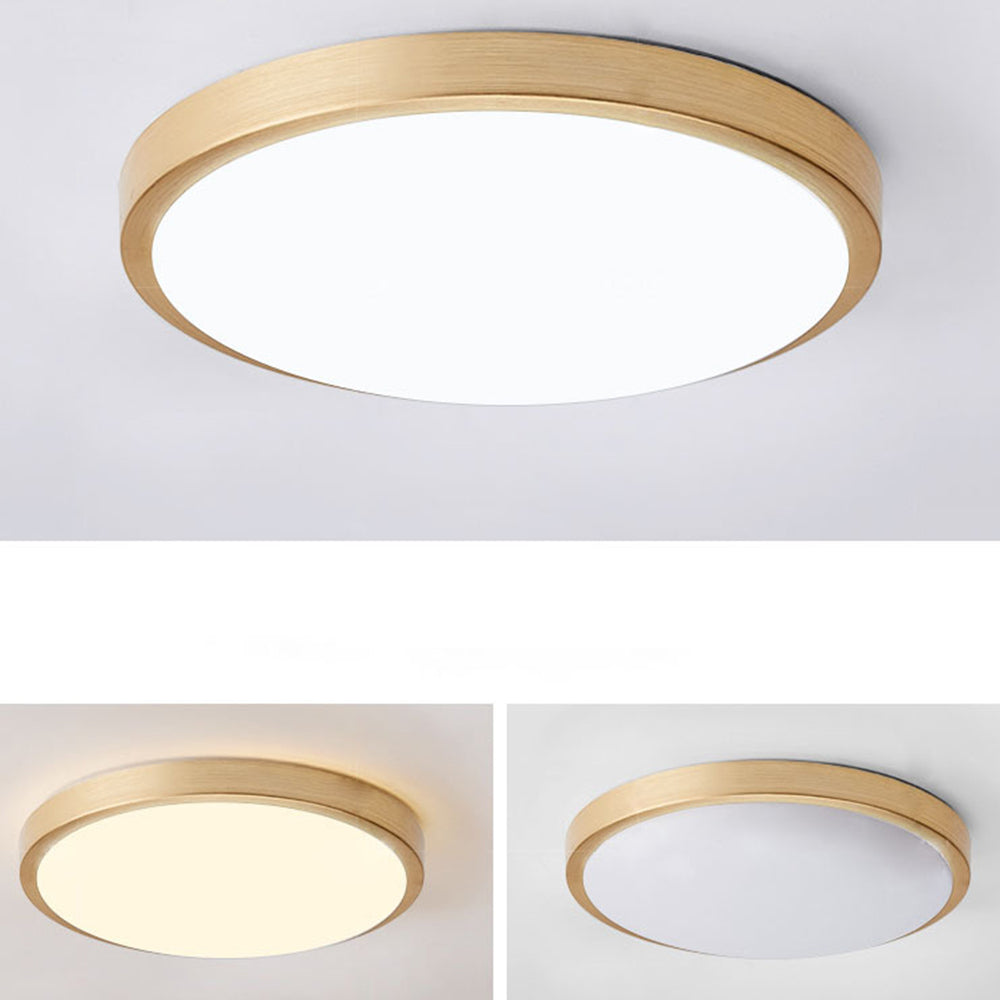 Gold Vintage Round Flush Mount Ceiling Light