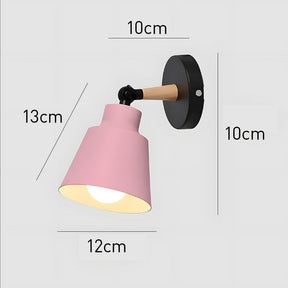 Modern Colorful Bracket Iron Bedroom Wall Lamp