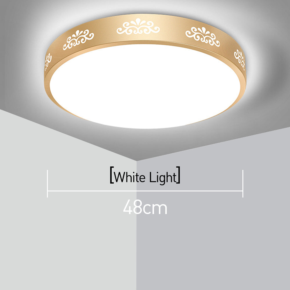 Gold Vintage Round Flush Mount Ceiling Light