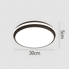 Minimalist Circular White Metal LED Bedroom Ceiling Light