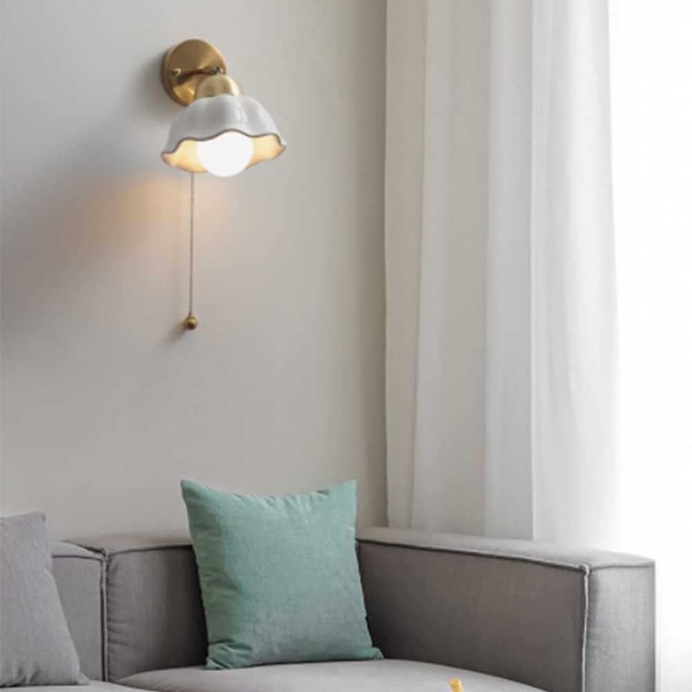 French White Adjustable White Wall Light