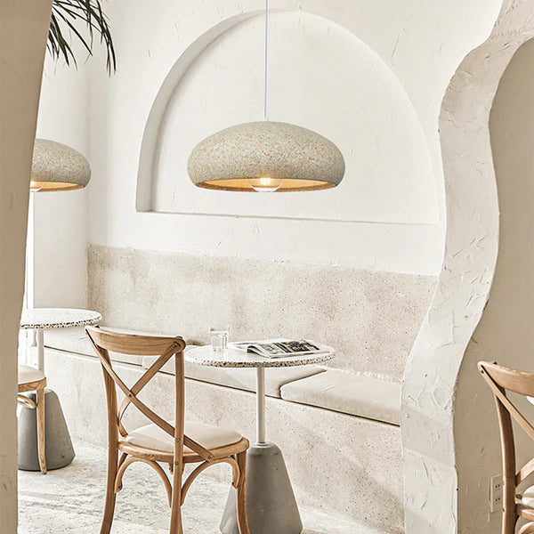 Creative Stone Beige Pendant Light For Dining Room