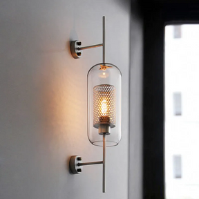 Modern Glass Golden Wall Ball Light Bedside Sconce