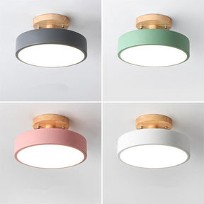 Simple Wooden Finish LED Ceiling Lights