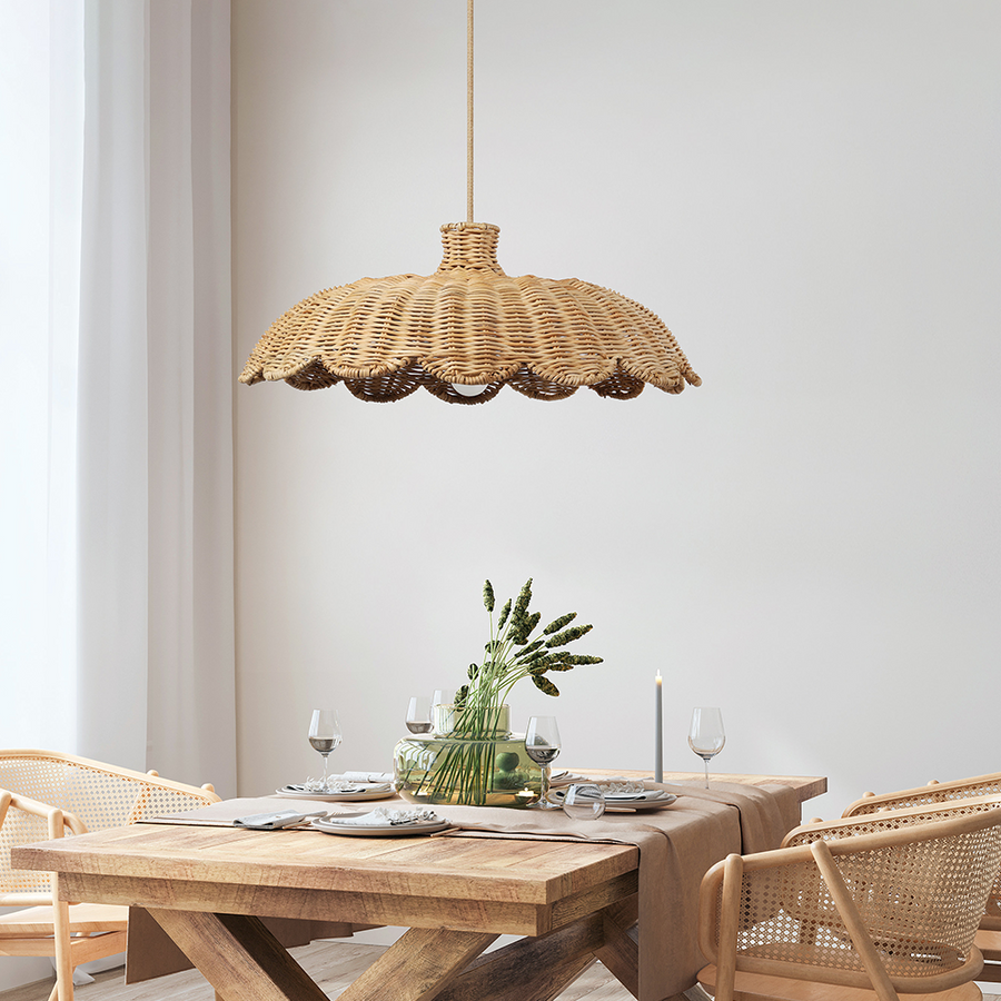 Lampsmodern Pendant Light Boho Creative Decor Rattan Woven Pendant Light