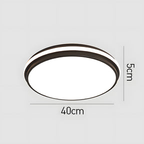 Minimalist Circular White Metal LED Bedroom Ceiling Light