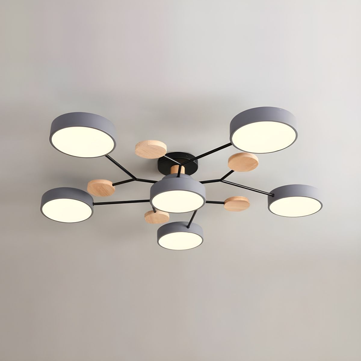 Creative Iron LED Semi-Flush Ceiling Light