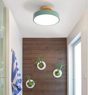 Simple Wooden Finish LED Ceiling Lights