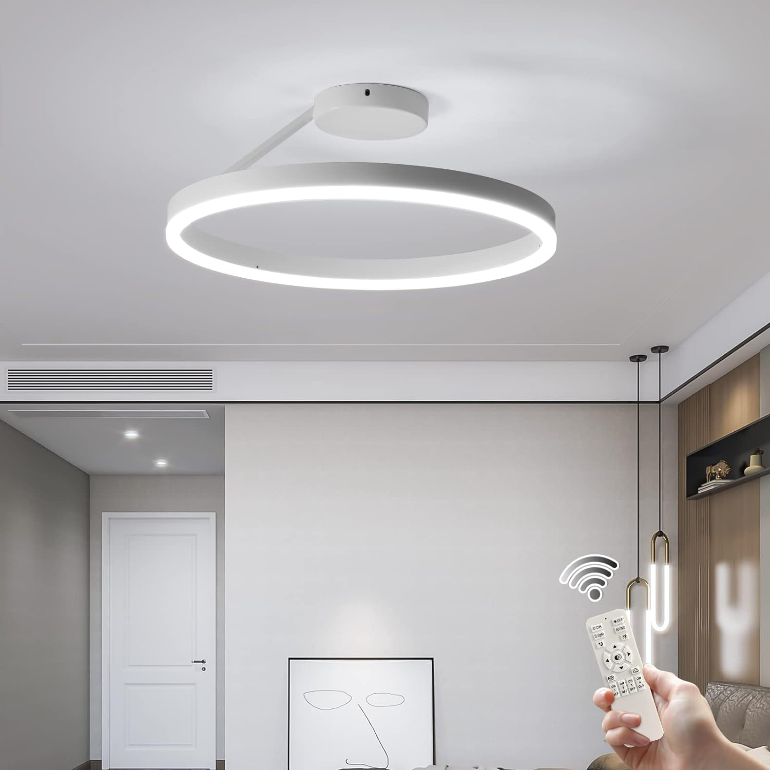 Nordic LED Geometry Circle Ceiling Light