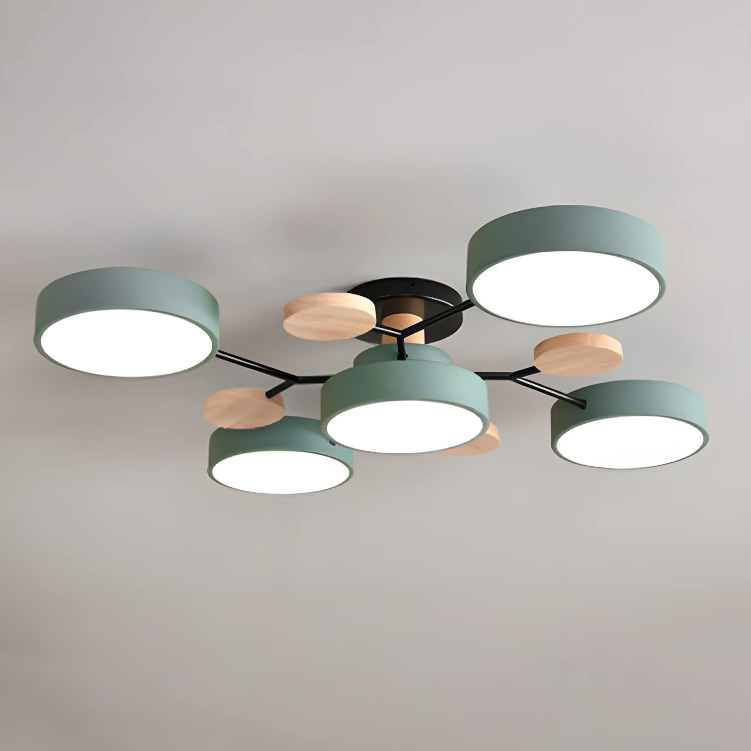 Creative Iron LED Semi-Flush Ceiling Light