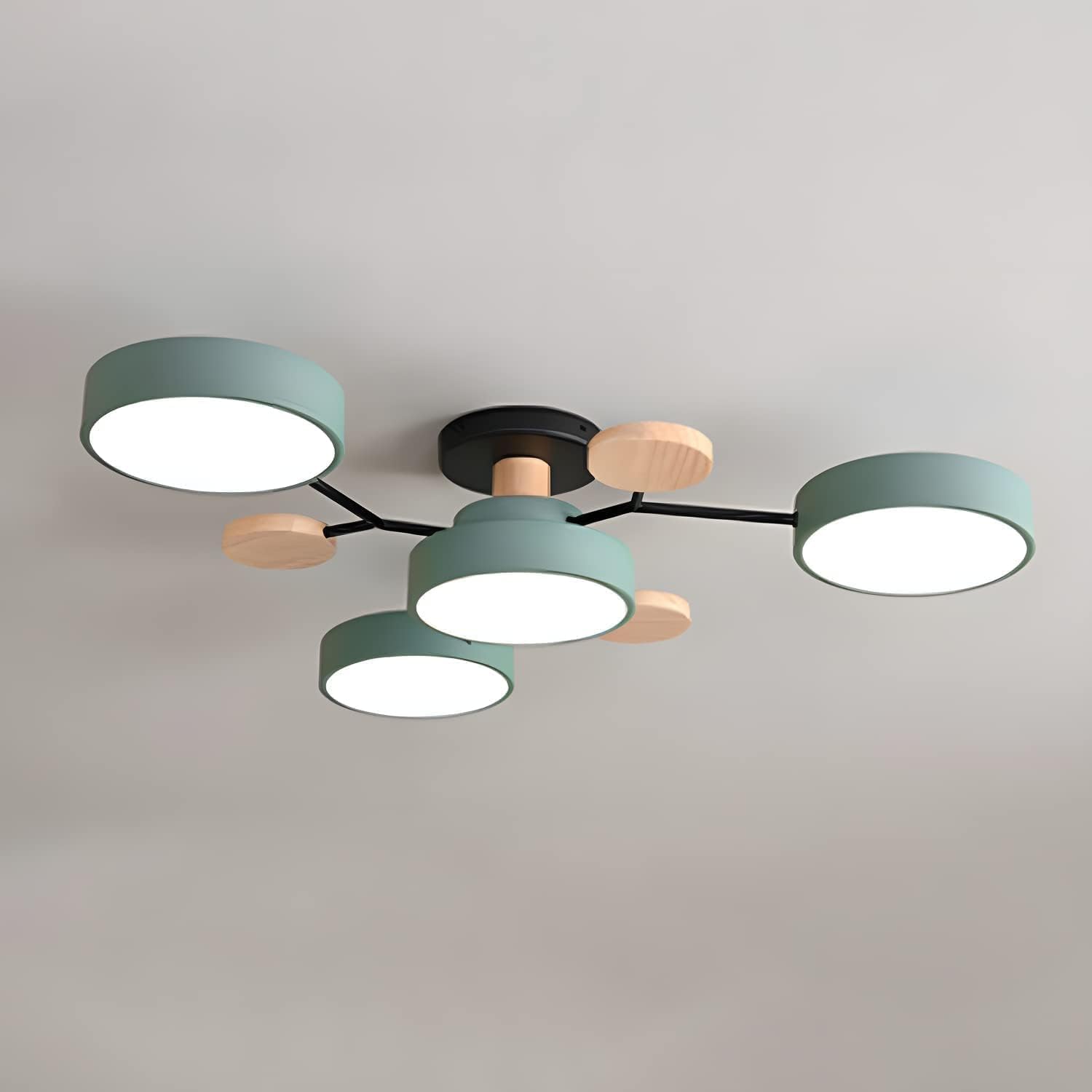 Creative Iron LED Semi-Flush Ceiling Light