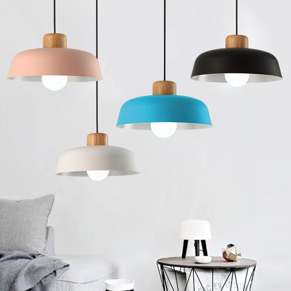 Nordic Small Stained Aluminium Pendant Lamp