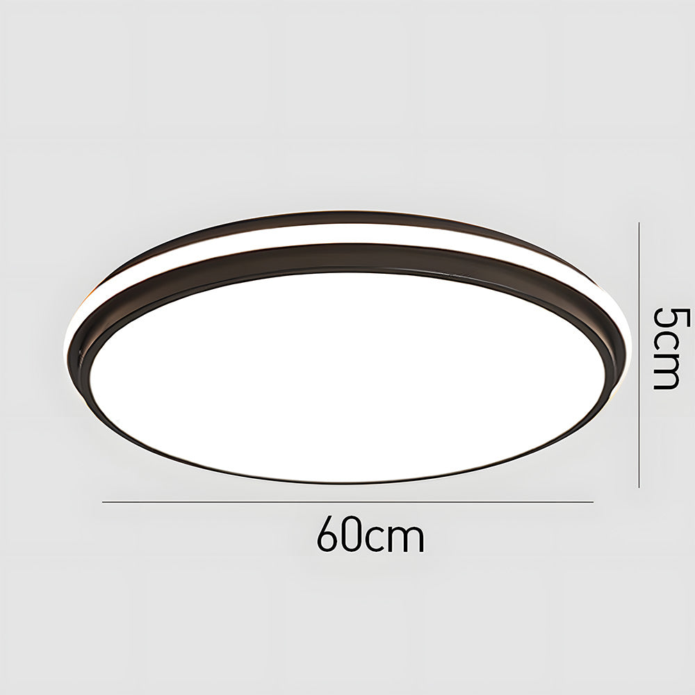 Minimalist Circular White Metal LED Bedroom Ceiling Light