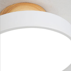 Simple Wooden Finish LED Ceiling Lights