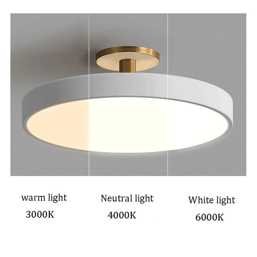 Simple Semi-Flush Mount Acrylic LED Ceiling Light