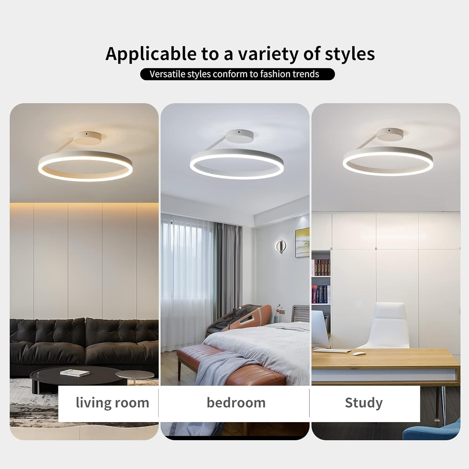 Nordic LED Geometry Circle Ceiling Light