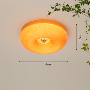 Cream Round Ceiling Lamp Simple Glass Ceiling Light For Bedroom