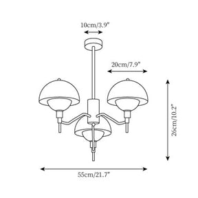 French White Cream Mushroom Chandelier