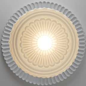 White Vintage Round Pendant Light
