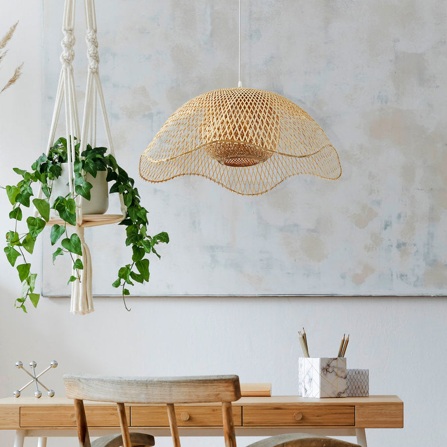 Lampsmodern Pendant Light Bamboo Woven Hanging Lighting