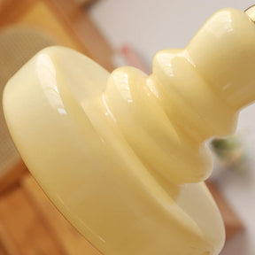 Modern Milk Glass Gourd Pendant Light