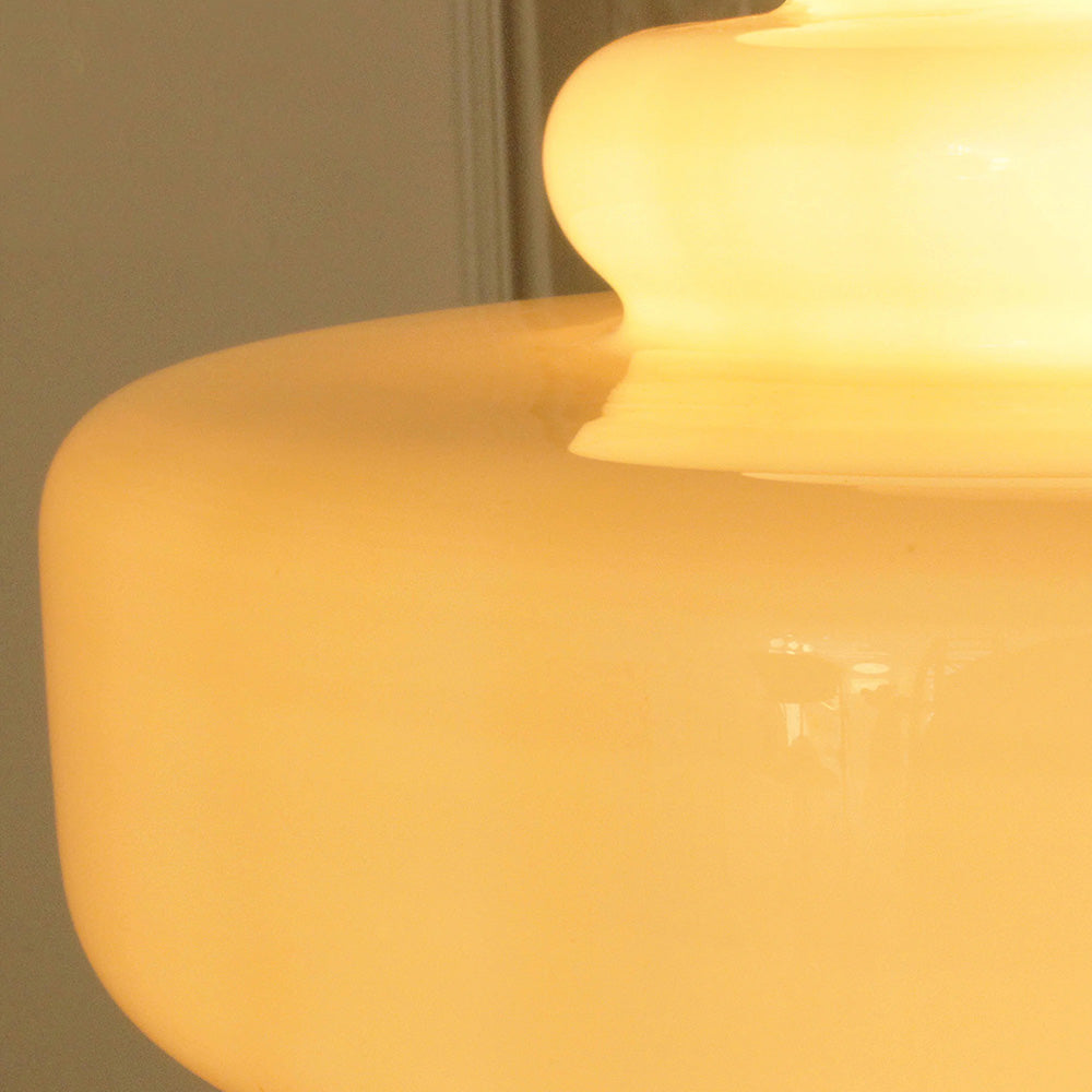 Modern Milk Glass Gourd Pendant Light