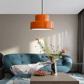 Bauhaus Vintage Orange Warm Pendant Light For Dining Room