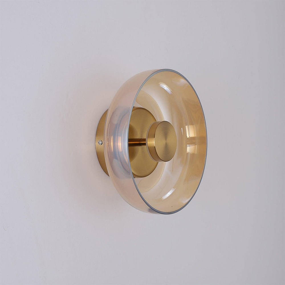 Modern Clear Round LED Glass Wall Sconce