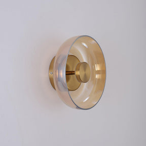 Modern Clear Round LED Glass Wall Sconce