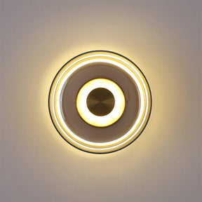 Modern Clear Round LED Glass Wall Sconce