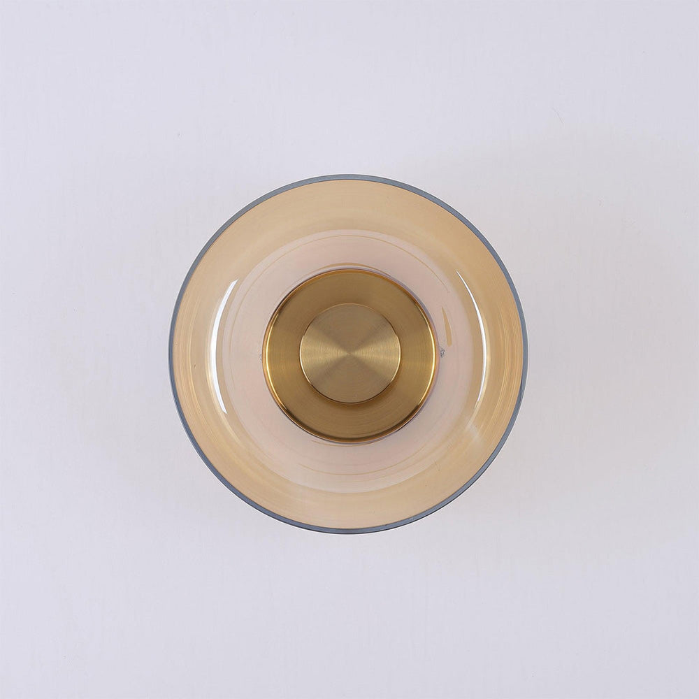 Modern Clear Round LED Glass Wall Sconce