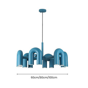 Morandi Creative Pipe Shaped LED Chandelier