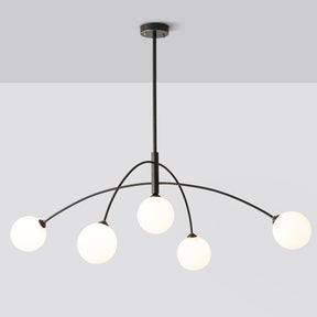 Scandinavian Simplistic Metal Glass Ball Chandelier